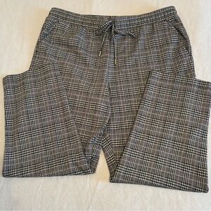 Time and Tru Black and White Plaid Trousers